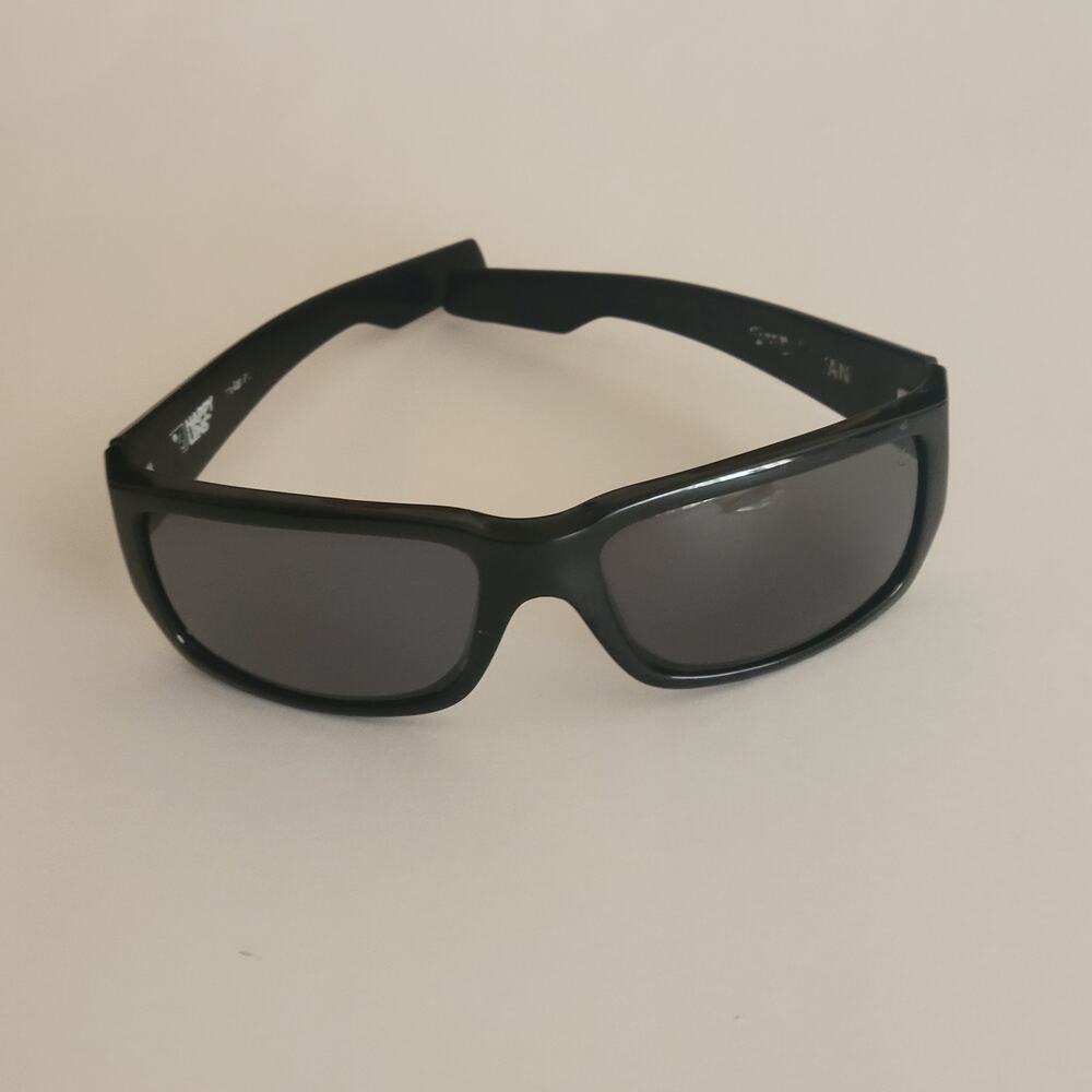 Spy Optic Logan Polarized Sunglasses Matte Black Happy Lens Men’s Sport Wrap